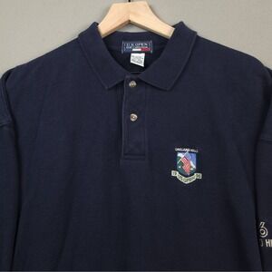 Vintage 1996 US Open Oakland Hills Golf Collection Navy Polo Sweatshirt Mens XXL